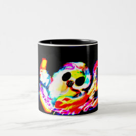 Caneca De Café Em Dois Tons Polvo luminoso verão