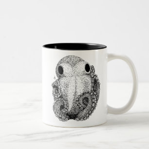 Caneca De Café Em Dois Tons Polvo Pequeno