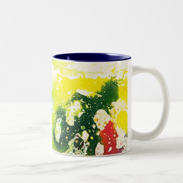 Caneca De Café Em Dois Tons Polychromoptic #4 por Michael Moffa (Direita)