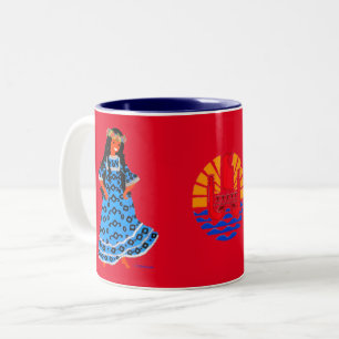 Caneca De Café Em Dois Tons Polynésie Française, Océan Pacifique