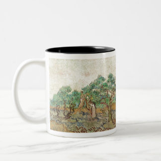Caneca De Café Em Dois Tons Pomar de Oliva (1889), por Vincent van Gogh.