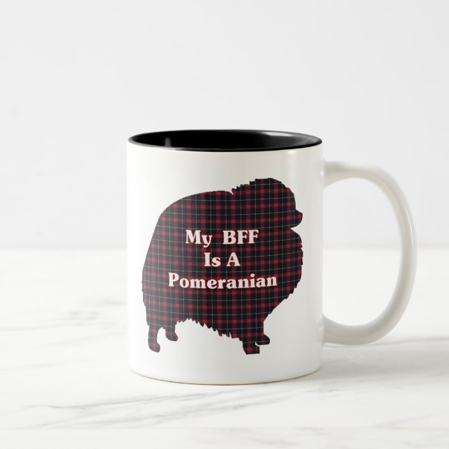 Caneca De Café Em Dois Tons Pomerânia BFF Mug (Direita)