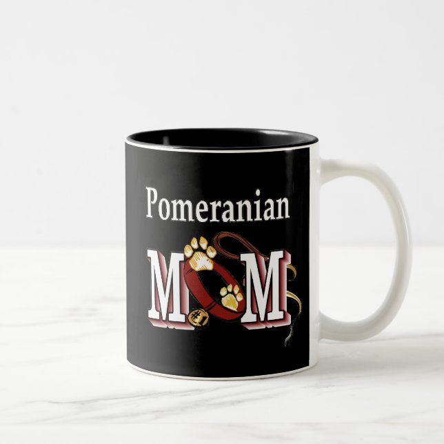 Caneca De Café Em Dois Tons Pomerânia Mãe Mug (Direita)