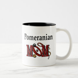 Caneca De Café Em Dois Tons Pomerânia Mãe Mug
