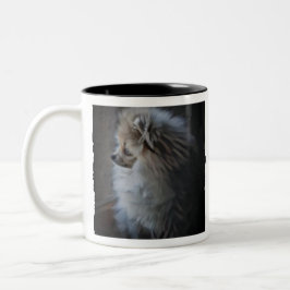 Caneca De Café Em Dois Tons Pomerânia Puppy