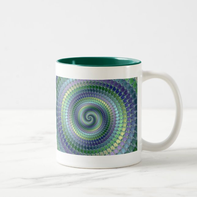 Caneca De Café Em Dois Tons Ponderação - Fractal (Direita)