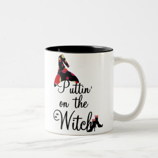 Caneca De Café Em Dois Tons Pondo a Bruxa