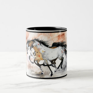 Caneca De Café Em Dois Tons pôneis pintados