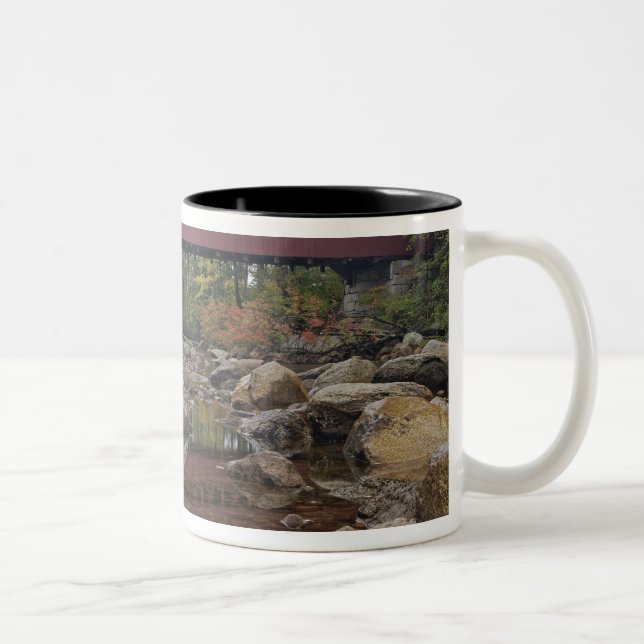 Caneca De Café Em Dois Tons Ponte Albany, logo após a Kancamagus (Direita)