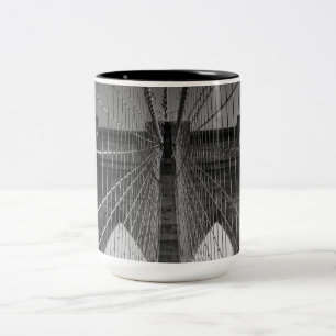 Caneca De Café Em Dois Tons Ponte de Brooklyn NYC
