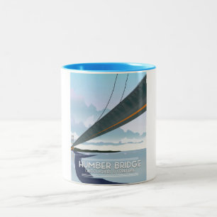 Caneca De Café Em Dois Tons Ponte de Humber, Lincolnshire & Yorkshire