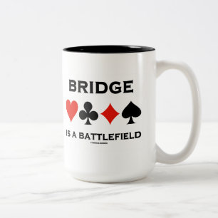 Caneca De Café Em Dois Tons Ponte é um campo de batalha (quatro conjuntos de p