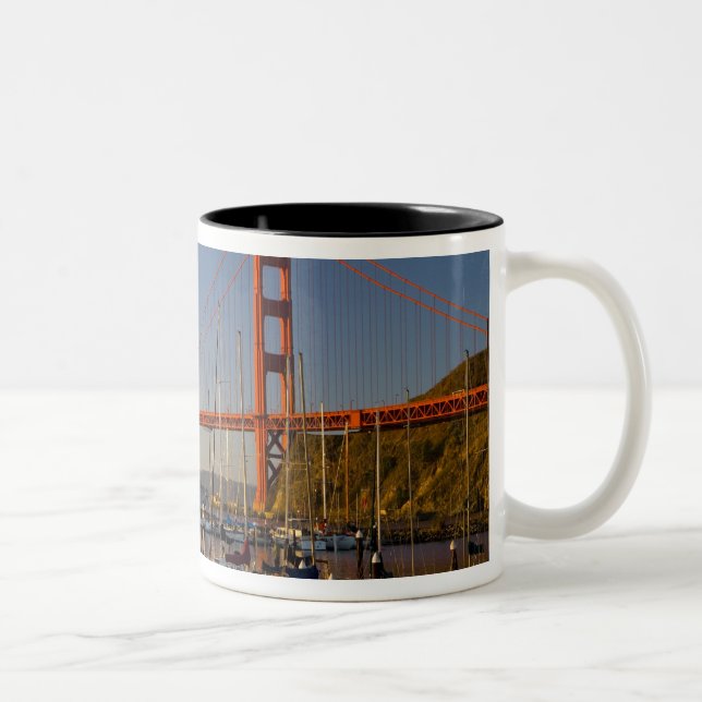 Caneca De Café Em Dois Tons Ponte Golden Gate e São Francisco 2 (Direita)