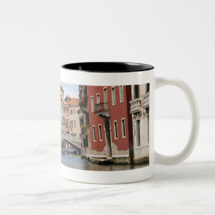Caneca De Café Em Dois Tons Ponte sobre um canal, canal grande, Veneza, Italia