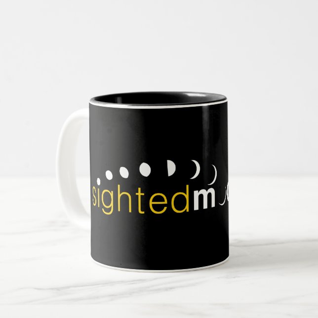 Caneca De Café Em Dois Tons Ponto com da Lua Oficial (Frente Esquerda)