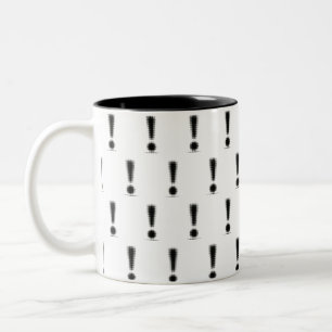 Caneca De Café Em Dois Tons Ponto de Exclamação Dotty