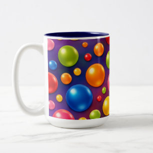 Caneca De Café Em Dois Tons pontos bolados da gália