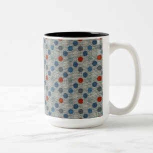 Caneca De Café Em Dois Tons Pontos de linha náutica