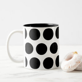 Caneca De Café Em Dois Tons Pontos Grandes