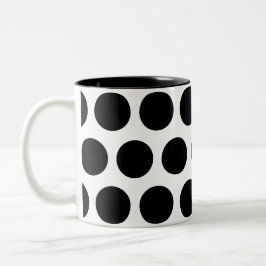 Caneca De Café Em Dois Tons Pontos Grandes