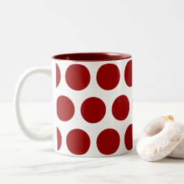 Caneca De Café Em Dois Tons Pontos Grandes
