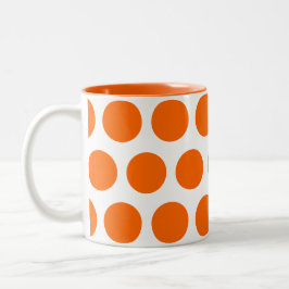 Caneca De Café Em Dois Tons Pontos Grandes
