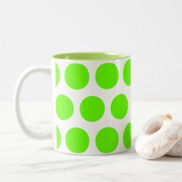 Caneca De Café Em Dois Tons Pontos Grandes