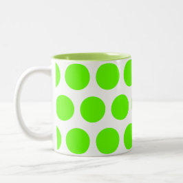 Caneca De Café Em Dois Tons Pontos Grandes