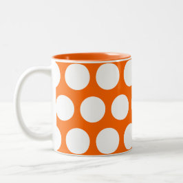 Caneca De Café Em Dois Tons Pontos Grandes