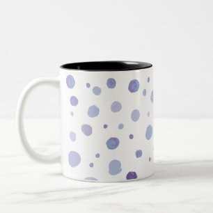 Caneca De Café Em Dois Tons pontos pintados à mão