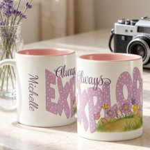 Pontos Polka Roxos Com Jardim de Aquarela