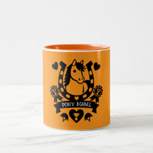 Caneca De Café Em Dois Tons Pony Club Rider