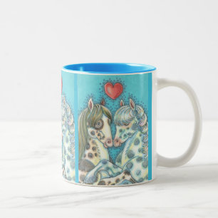 Caneca De Café Em Dois Tons Pony Passion HORSE MUG 2 Tone Lite Blue *Personali
