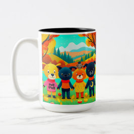 Caneca De Café Em Dois Tons Pooches de café