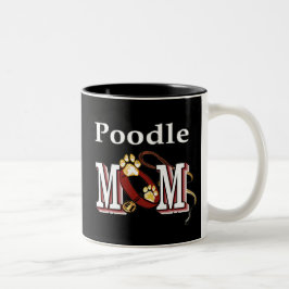 Caneca De Café Em Dois Tons Poodle Dog Mãe Mug