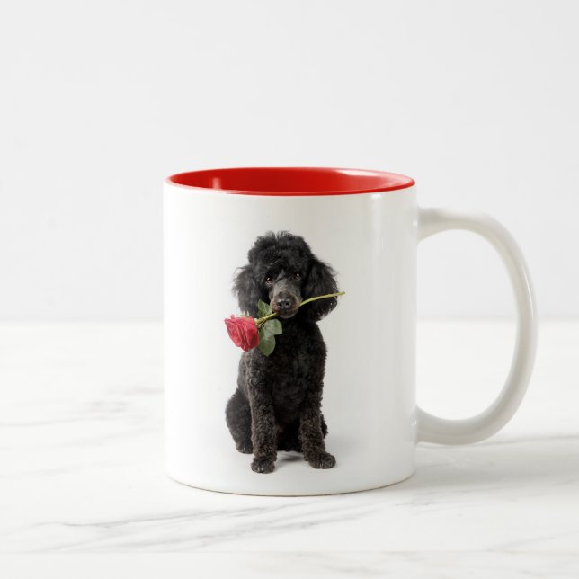 Caneca De Café Em Dois Tons Poodle Love (Direita)