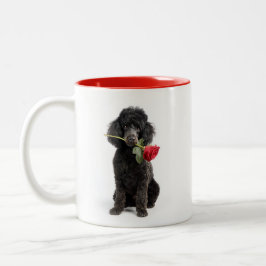 Caneca De Café Em Dois Tons Poodle Love