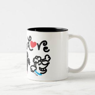 Caneca De Café Em Dois Tons Poodle Love