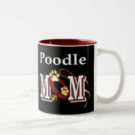 Caneca De Café Em Dois Tons Poodle MOM Gifts