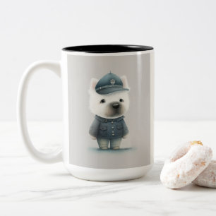 Caneca De Café Em Dois Tons Poodle...oficial de quatro pernas na linha da fren