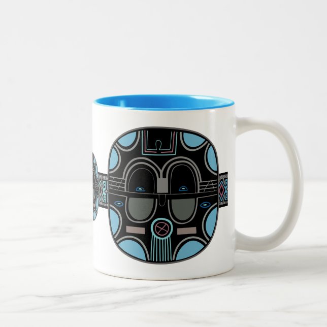 Caneca De Café Em Dois Tons Pop africano (Direita)
