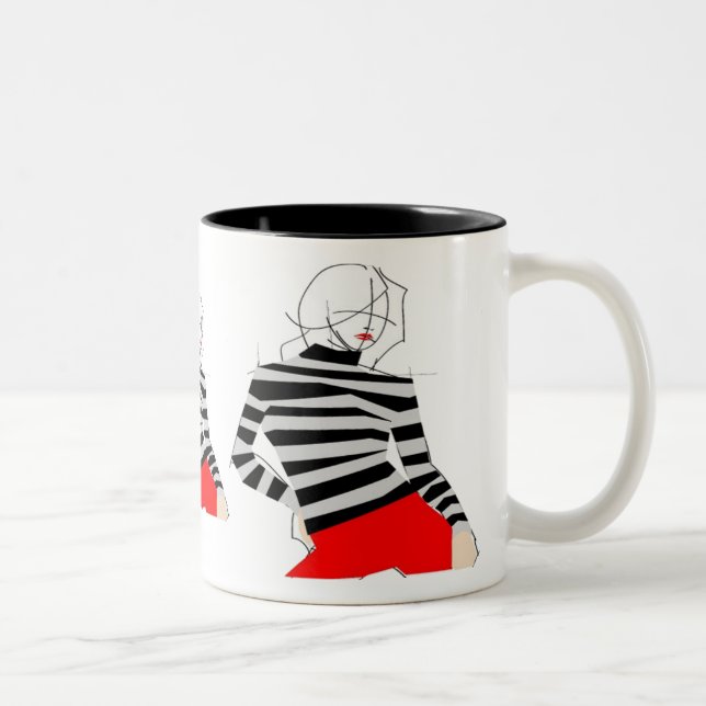 Caneca De Café Em Dois Tons Pop Art Fashion Mug (Direita)