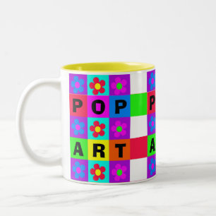 Caneca De Café Em Dois Tons "Pop Art" Mug