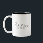 Caneca De Café Em Dois Tons pop de pop estabelecido | Presente no vovô<br><div class="desc">Esta caneca apresenta o pop de texto em um belo roteiro com "est" e o ano! Isso faria um presente perfeito para ela para o dia de os pais, Natal, aniversário ou o anúncio perfeito da gravidez para aquela surpresa inesperada que o próximo pop pode usar para sempre! Mude a...</div>
