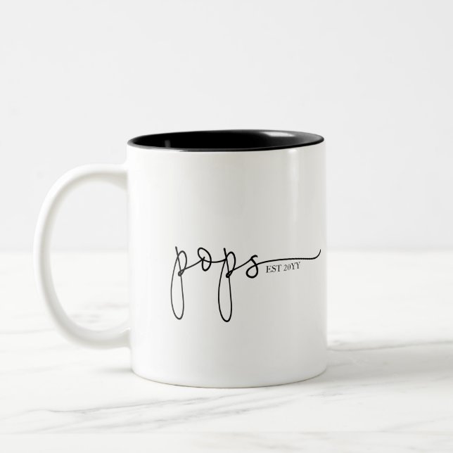 Caneca De Café Em Dois Tons Pop Estabelecidos | Avô Gift (Esquerda)