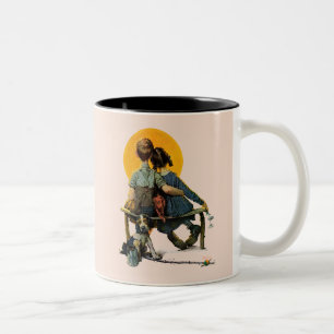 Caneca De Café Em Dois Tons Por do sol