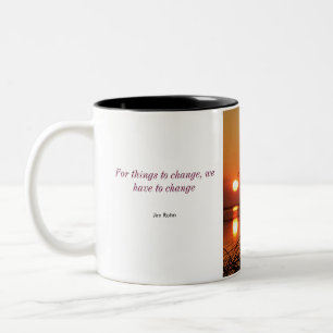 Caneca De Café Em Dois Tons Por do sol