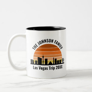 Caneca De Café Em Dois Tons Pôr do Sol em Las Vegas Custom Vacation