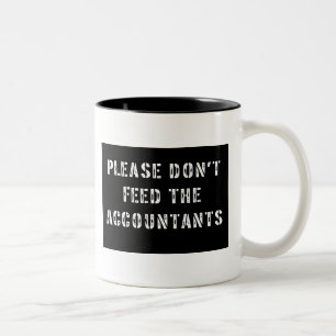 Caneca De Café Em Dois Tons Por favor não alimente os contadores