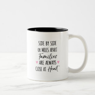 Caneca De Café Em Dois Tons Por Lado ou Milhas, as famílias estão próximas 
